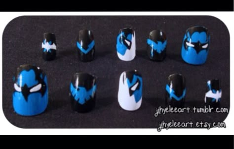 Nightwing Nail Art Photos, Wrist Game, Festival Nails, Dream Nails, Cool Nail Designs, Adore You, Nightwing, Matte Nails, Cute Acrylic Nails