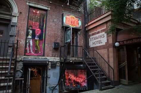 Trash & Vaudeville, St. Marks Place, NYC Trash And Vaudeville, St Marks Place, Mark Hotel, Nyc Subway, Record Shop, Greenwich Village, Wood Stove, Gotham, New York City