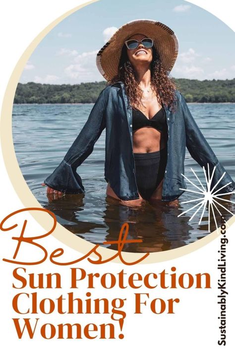 Uv Shirt Women, Sun Protection Outfits Style, Summer Sun Protective Outfits, Spf Clothing For Women, Sun Protection Outfit, Sun Protection Clothing Woman, Lake Outfit, Uv Protection Clothing, Cute Beach Outfits