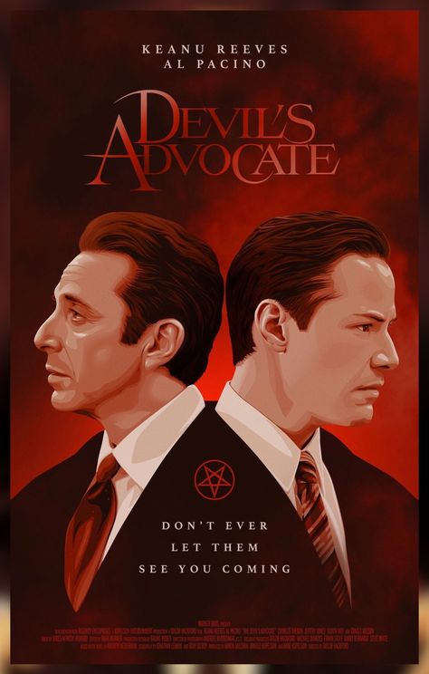 Keanu Reeves, “Devil’s Advocate”. Devils Advocate, The Devil, Movie Poster, Wall