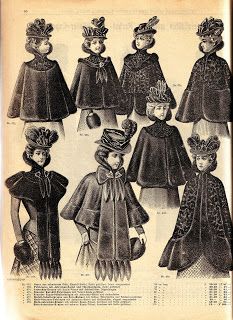 Vintage Ephemera: Victorian fashion plate, fur capes - 1900 1900 Fashion, 1890s Fashion, Personal Investigation, 1900s Fashion, Robes Vintage, Victorian Costume, Fur Cape, 19th Century Fashion, Victorian Clothing