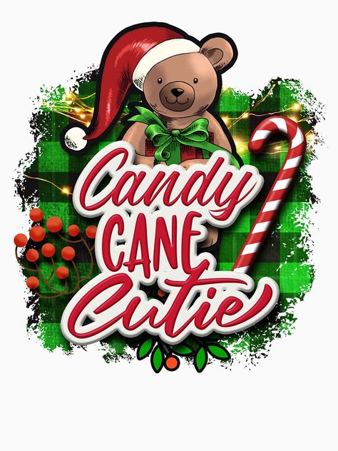 "Candy Cane Cutie. Christmas Design" T-shirt by UniqueOgi | Redbubble Candy Cane Cartoon, Candy Cane Svg, Candy Cane Christmas Shirt, Candy Cane Clipart, Candy Cane Sublimation, Candy Cane Cutie, Design Essentials, Comfy Tees, Christmas Design