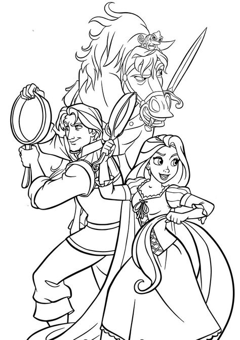 Pascal Coloring Pages, Maximus And Pascal, Rapunzel Y Flynn, Rapunzel Flynn Rider, Rapunzel Coloring Pages, Tangled Coloring Pages, Tangled Pictures, Monster Truck Coloring Pages, Mermaid Coloring Book