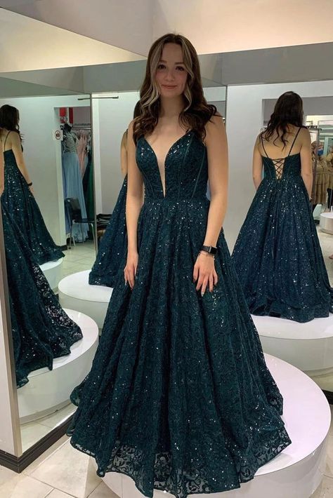 Professional Dress, A Line Evening Dress, Sequin Evening Dresses, Long Prom Dresses, Custom Size Dresses, Prom Dresses Online, Green Sequins, Professional Dresses, Evening Party Dress