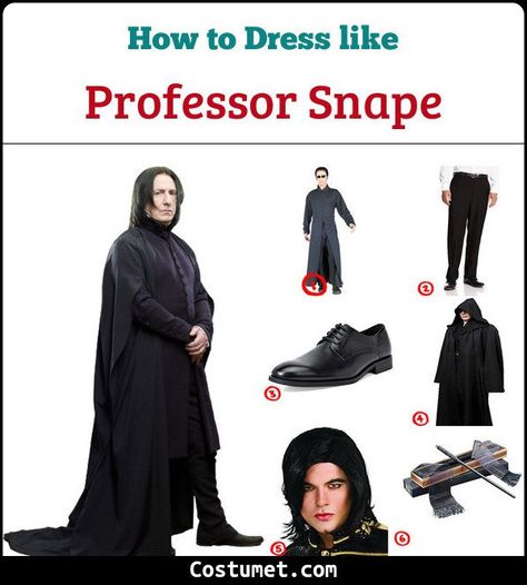 Professor Severus Snape Costume for Cosplay & Halloween 2021 Professor Snape Costume, Snape Costume Diy, Snape Halloween Costume, Snape Hair, Severus Snape Costume, Snape Costume, Wand Hogwarts, Snape Cosplay, Harry Potter Halloween Costumes