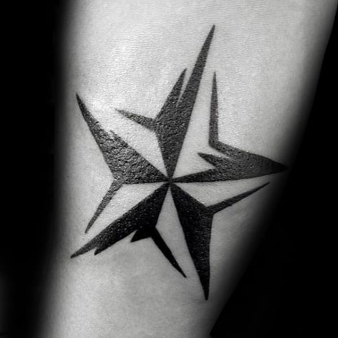 80 Nautical Star Tattoo Designs For Men - Manly Ink Ideas Star Tattoos For Men, Nautical Star Tattoos, Exotic Tattoos, Kunst Tattoos, Nautical Star, Wild Tattoo, Star Tattoo Designs, Small Tattoos With Meaning, Forearm Tattoo Design