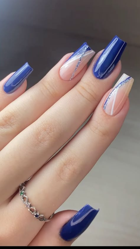 Blue Acrylic Nails, Śliczne Tatuaże, White Nail, Fancy Nails, Pretty Acrylic Nails, Best Acrylic Nails, Long Acrylic Nails, Cute Acrylic Nails, Acrylic Nail Designs