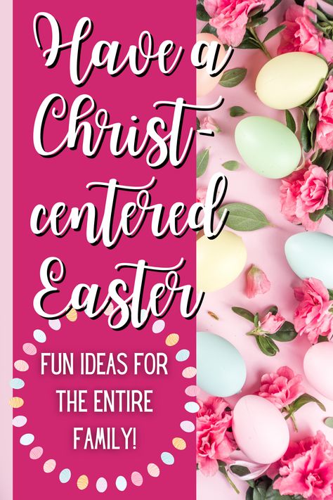 Fun Easter ideas for the entire family! Easter Family Devotions, Teaching Kids About Easter, Catholic Easter Traditions Families, Celebrating Easter With Family, Minnie Mouse Background, Easter Children’s Sermon, Homeschool Holidays, Christ Centered Easter, Holiday Activities For Kids