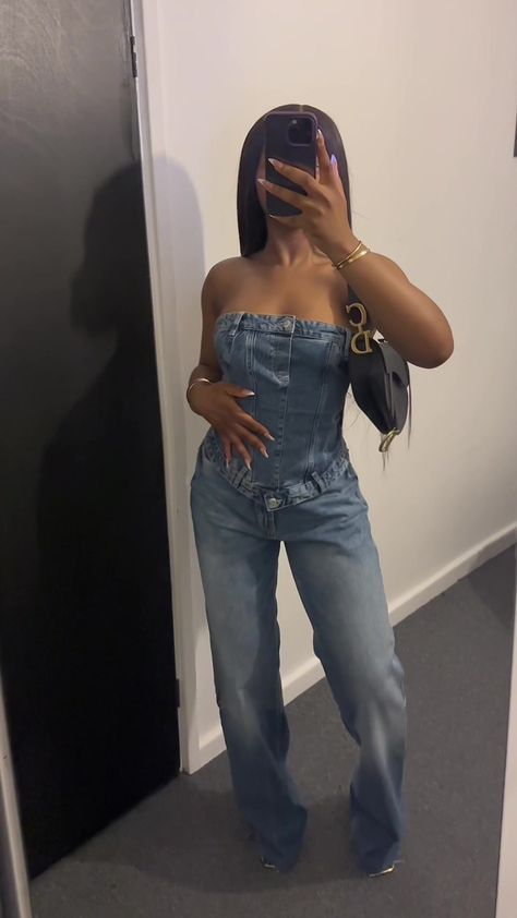 Zara Jeans Outfit, Zara Finds, Denim Two Piece, Ootd Zara, Jean Zara, Zara Haul, Zara Looks, Denim Set, Outfit Zara