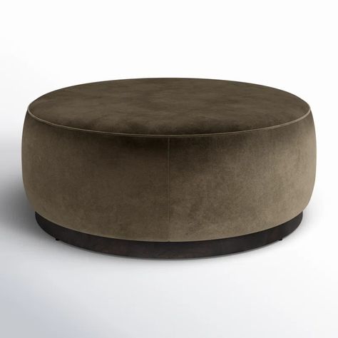 Faira Upholstered Velvet Ottoman & Reviews | AllModern Velvet Ottoman, Ottoman Coffee, Reclining Furniture, Round Ottoman, Ottoman Coffee Table, Upholstered Sectional, Outdoor Storage Sheds, Upholstered Ottoman, Leather Ottoman