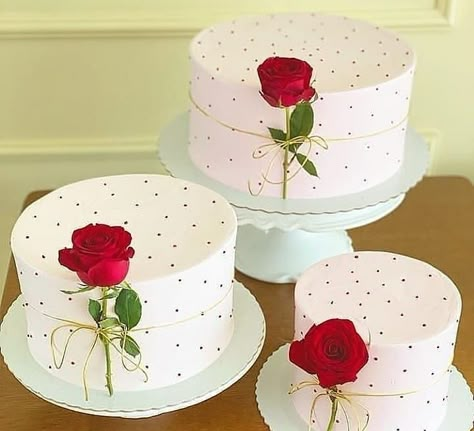 Homemade Birthday Cakes, Elegant Birthday Cakes, Simple Cake Designs, Chocolate Cake Decoration, Mini Cakes Birthday, Creative Cake Decorating, Cake Decorating Frosting, Valentines Day Cakes, Beautiful Birthday Cakes