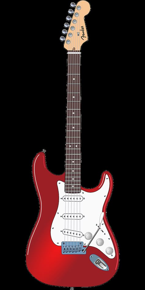 Guitar Electric String - Free vector graphic on Pixabay Festa Rock Roll, Electric Guitar Art, Guitar Clipart, Strat Guitar, Semi Acoustic Guitar, Guitar Gibson, Guitar Images, Guitar Illustration, Guitar Vector