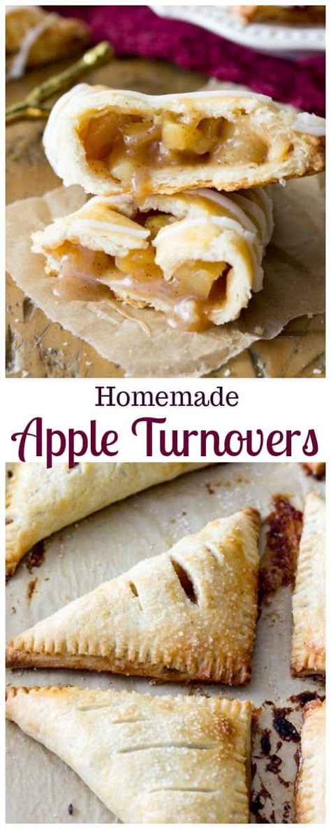 Apple Turnovers Quick Apple Turnovers, Apple Turnovers Filling Recipe, Apple Turnover Filling, Apple Turnovers With Pie Crust, Homemade Apple Turnovers, Apple Turnovers With Puff Pastry, Apple Pie Turnovers, Apple Turnovers Recipe, Easy Homemade Pie Crust