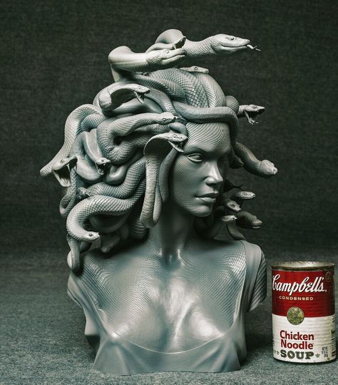 ArtStation - Medusa 1:2 scale Bust, Daniele Danko Angelozzi Medusa Sculpture, Medusa Tattoo Design, Medusa Gorgon, Medusa Art, Ancient Greek Sculpture, Greek Statues, Mythology Tattoos, Medusa Tattoo, Greek Sculpture