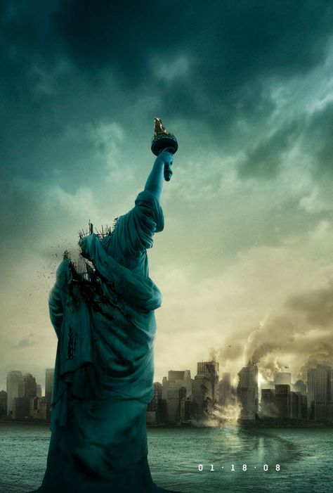 Cloverfield Cloverfield 2008, Tam Film, Jessica Lucas, Odette Annable, Theo Rossi, Gugu Mbatha Raw, Best Movie Posters, Septième Art, The Statue Of Liberty