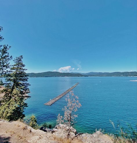 Lake Coeur D’Alene, Idaho in summer Lake Lowell Idaho, Cour D’alene Idaho, Coeur D'alene Idaho, Idaho Springs, Lake Living, Coeur D'alene, United States Travel, Lake Life, World Traveler