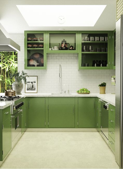 Vintage Kitchen Ideas Retro, Dakota Johnson Kitchen, Kitchen Ideas Retro, Dakota Johnson House, Countertop Decor Kitchen, Mediterranean Style Interior, Vintage Kitchen Ideas, Yellow Kitchen Cabinets, Dj House