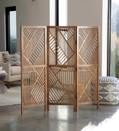 Drawing Room Partition Design, Drawing Room Partition, Partition Design Ideas, Wooden Panel Design, Carved Beds, Folding Screen Room Divider, Painted Living Room Furniture, Wall Partition, Wooden Partitions