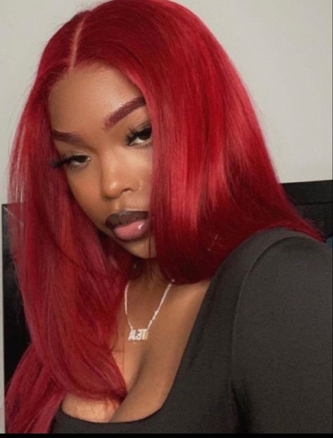 Whole Lotta Red, 613 Wig, Red Hair Inspo, Red Wig, Dyed Natural Hair, Dye My Hair, Baddie Hairstyles, Hair Inspo Color, Grunge Hair