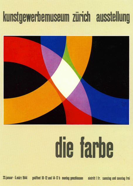 Max Bill - Die Farbe 1944 History Graphic Design, Armin Hofmann, Funny Art History, History Icon, Graphic Design Collection, Max Bill, Bauhaus Art, Design Theory, Create Graphics