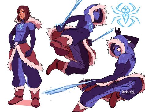 Avatar x Spider-Man crossover Spider Sona, Spiderman Characters, Image Spiderman, Spiderman Artwork, Spider Art, Avatar The Last Airbender Art, Yuri Manga, Spider Girl, Model Sheet