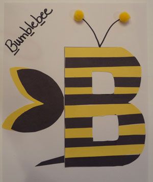 letter b bumblebee craft Lowercase B Craft, Aa Letter, Spiders Preschool, Letter B Activities, Preschool Letter Crafts, Alphabet Crafts Preschool, Letter Collage, Abc Crafts, Alphabet Letter Crafts