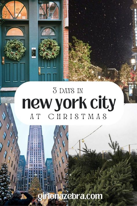 Have the most magical New York Christmas this holiday with our 3 day itinerary. This guide outlines how to spend each day, from ice skating at Rockefeller Center to watching the famous Rockettes at Radio City Music Hall. Get ready for Christmas in New York City during this wonderful time of year. New York City Travel, Christmas in NYC, Holiday Itinerary, Things to do in New York City at Christmas,Ice Skating in NYC, Christmas Lights Tour, New York Christmas, Christmas in New York City Serendipity Nyc Christmas, New York At Christmas Aesthetic, Nyc Holiday Itinerary, New York 2 Days, Best Tours In New York City, 3 Day New York City Itinerary Christmas, 2 Day Nyc Christmas Itinerary, New York City New Years Eve, New York Itenary Christmas