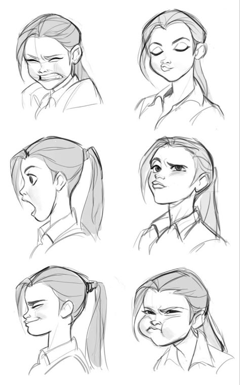 Facial Expressions Drawing, Disney Art Style, Character Expressions, Cartoon Expression, Drawing Face Expressions, 얼굴 드로잉, Some Sketches, Character Design Sketches, Drawing Face