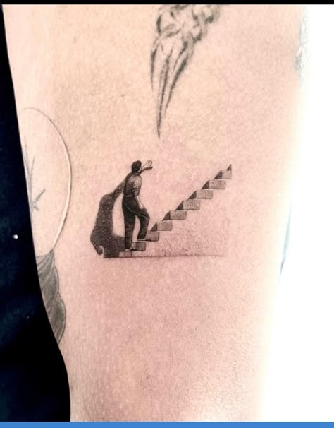 Photo Silhouette Tattoo, Tattoo Inspired By Art, Jesse Pinkman Tattoo Ideas, Watching Movies With The Sound Off Tattoo, Rent Inspired Tattoos, Famous Art Tattoo Ideas, Subtle Movie Tattoos, Tattoos About Perspective, Illustration Style Tattoo