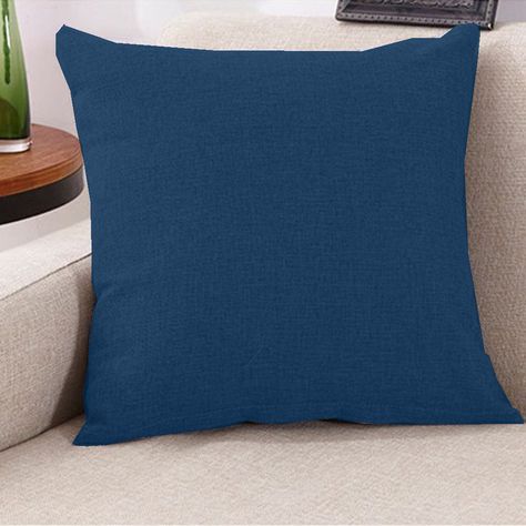 Promo Sarung Bantal Sofa 45 x 45cm Bahan Tebal High Quality - LINEN-NAVY - Kota Bekasi - Mee Do | Tokopedia Bantal Sofa, Space Design, Interior Spaces, Sofa, Throw Pillows, Navy, Pillows, Bed, High Quality