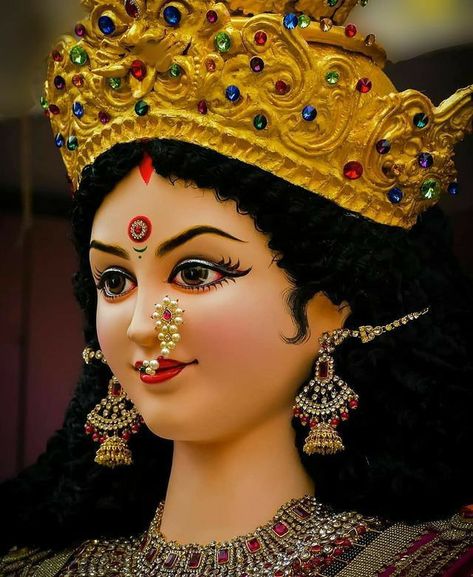 Amba Mataji Images, Maa Durga Hd Wallpaper, Durga Photo, Photos Of Ganesha, Maa Durga Photo, Durga Ji, Jai Mata Di, Happy Navratri Images, Mata Rani