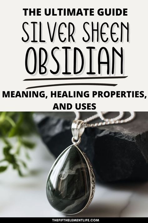 Silver Sheen Obsidian Obsidian Meaning, Silver Sheen Obsidian, Silver Obsidian, Energy Clearing, Obsidian Crystal, Sheen Obsidian, Obsidian Stone, Spiritual Protection, Crystal Magic