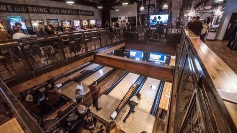 Modern Bowling Alley, Indoor Bowling Alley, Duckpin Bowling, Cinema Cafe, Arch Inspiration, Bowling Center, Pool Hall, Irish Bar, Foosball Tables