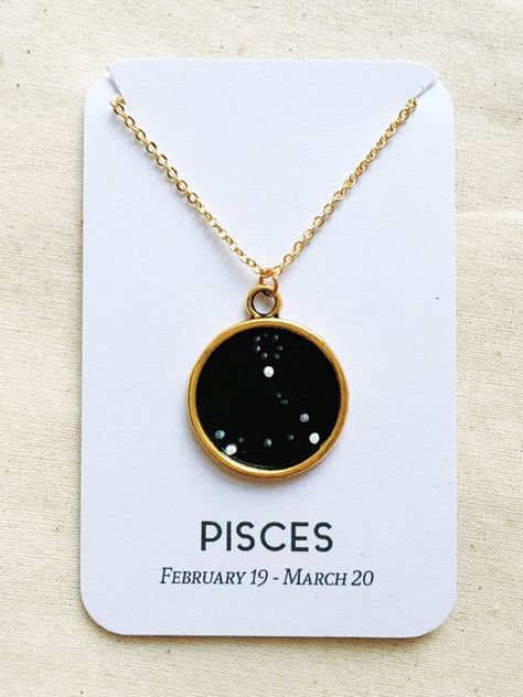 Mine Awes0me! Zodiac Jewellery, Pisces Jewelry, Pisces Pendant, Pisces Star Sign, Star Sign Necklace, Pisces Necklace, Pisces Constellation, Astrology Jewelry, Resin Jewelry Diy