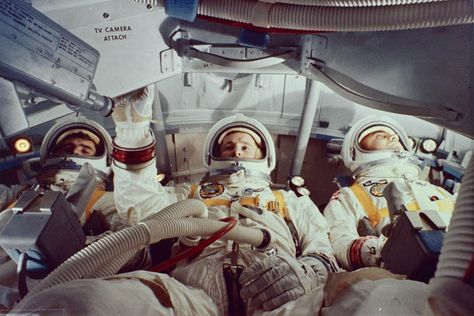 On Jan. 27, 1967, three astronauts were killed when a fire erupted inside the Apollo 1 command module. Gus Grissom, Apollo Space Program, Apollo 1, Nasa Apollo, Apollo Missions, Moon Missions, Nasa Astronauts, Space Race, Apollo 11