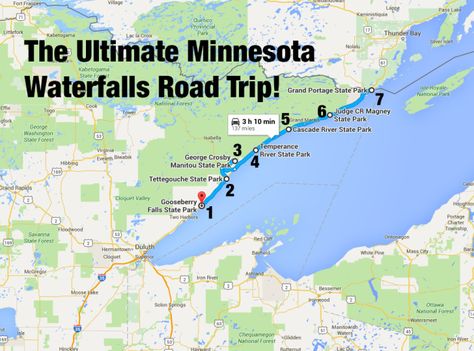 #RVing If you're heading north this summer, make sure to go a little out your way and check out this route! http://www.onlyinyourstate.com/minnesota/waterfall-road-trip-mn/ Grand Portage State Park, North Shore Minnesota, Tettegouche State Park, Road Trip Map, Minnesota Travel, Midwest Travel, Northern Minnesota, Duluth Mn, On The Road Again