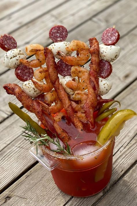 Hail, Caesar! For our non-Canadian followers, this drink is called a Caesar. It looks like a Bloody Mary--but the difference is that Clamato is used instead of tomato juice 🍹 📷 via @maxemum_bbq // #clamato #bloodymary #caesar #drinkservice #seafood #canadian #foodstorage #kitchenstorage Caesar Bar, Caesar Drink, Tomato Juice, Food Safety, Food Preparation, Food Storage Containers, Quick Dry, Mocktails, Summer Drinks