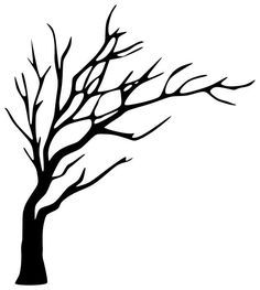 Life Tree Drawing, Bare Tree Drawing, Tree Drawing Ideas, Trees Drawing Tutorial, Leafless Tree, Tree Outline, Simple Tree, Seni Dan Kraf, Life Tree