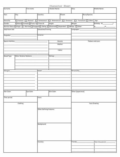 Character Sheet Template Writing, Character Info Sheet Template, Oc Info Sheet Template, Oc Character Sheet Template, Oc Template Info, Character Design Sheet Template, Oc Info Sheet, Character Info Sheet, Oc Fill Out Sheet