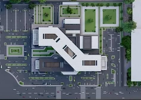 Modern Mall Architecture, Hospital Building Architecture, Hospital Landscape Design, Unique Buildings Architecture, Commercial Building Plans, Hospital Design Architecture, Site Plan Design, Church Design Architecture, Hospital Project