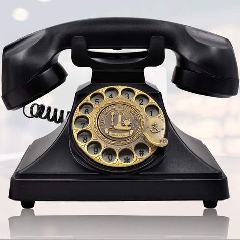 Amazon Finds That Bring Back Memories of Grandma's House Old Fashioned Phone, Rotary Dial Phone, Antique Phone, Telephone Vintage, Antique Telephone, Gold Phone, Desk Gifts, Rotary Phone, Retro Phone