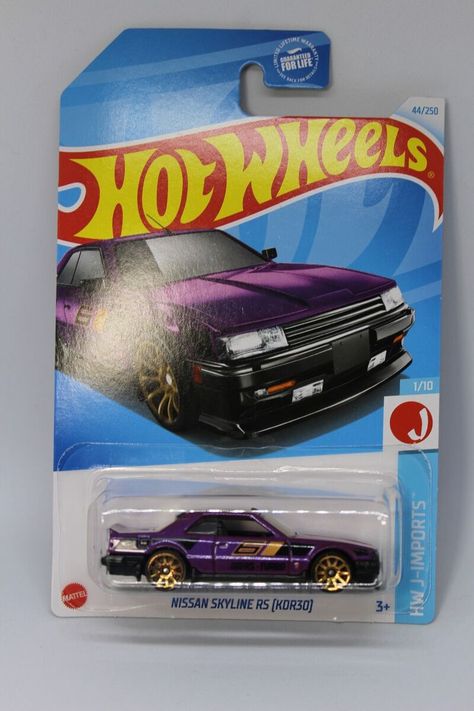 Get ready to add some JDM flair to your collection with the 2024 Hot Wheels J-Imports Nissan Skyline RS (KDR30) from the HW J-Imports series! This diecast model in a stunning shade of purple will definitely turn heads. 🚗💜 Don't miss out on adding this 1:64 scale Nissan Skyline to your collection! #HotWheels #JImports #NissanSkyline #Diecast #CarCollector Hotwheels Collections, Hot Wheels Collection, Bus Advertising, Jdm Nissan, Hot Wheels Garage, Hot Weels, Vintage Hot Wheels, Hot Wheels Toys, Custom Hot Wheels