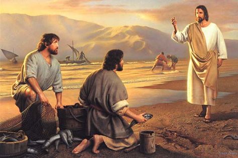 ..Then Jesus said to Simon, “Don’t be afraid; from now on you will fish for people.” Luke 5:10 #jesus Simon Dewey, Classical Art Memes, Lds Art, Bible Pictures, Pictures Of Jesus Christ, Jesus Calling, Jesus Pictures, Art Memes, Lord Jesus Christ