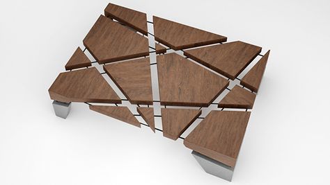 Innovative Coffee Table, Parametric Table, Cnc Coffee Table Design, Parametric Coffee Table, Geometry Coffee Table, Minimalist Wood Furniture, Cocktail Table Decor, Creative Coffee Table, Centre Table Design