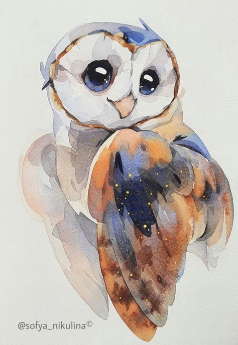 Watercolor Paintings Of Animals, Owl Watercolor, Bird Watercolor Paintings, Watercolor Art Lessons, Art Drawings Sketches Creative, Watercolor Inspiration, Watercolor Bird, Watercolor Animals, Bird Art