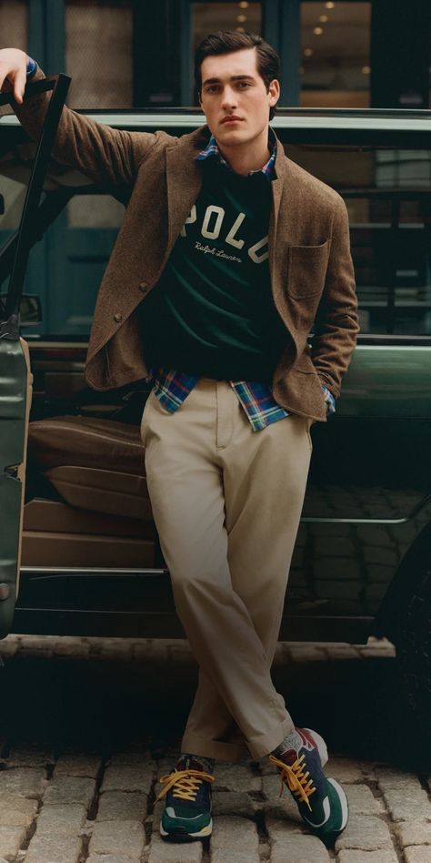 Ralph Lauren Style Men Casual, Mens Preppy Fall Fashion, Preppy Fashion Men, Preppy Mens Style, Preppy Look Men, Preppy Outfits Men, Agent Aesthetic, Ralph Lauren Tennis, Polo Ralph Lauren Outfits