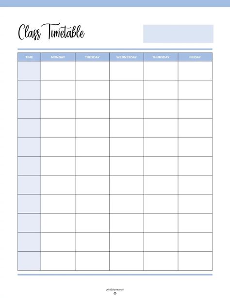 Student Class Schedules - 22 FREE PDF Timetable Templates Study Time Table Template, Study Timetable Template Free Printables, Time Table For School Students, Time Table For Studying Template, School Time Table Template, Timetable For Studying At Home, Time Table Template, Time Table Planner, Studying Schedule