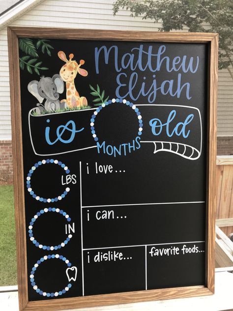 Baby Chalkboard Signs, Chalkboard Template, Milestone Chalkboard, Teddy Bear Birthday Party, Baby Weeks, Jungle Theme Nursery, Teddy Bear Birthday, Bear Birthday Party, Theme Nursery