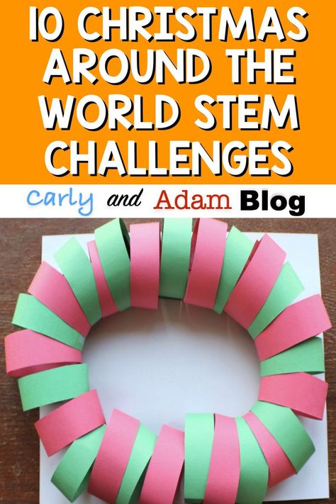 Travel around the world in your classroom this holiday season! Don't just simply teach your elementary students about holidays in other countries, engage them with STEM! Carly and Adam have created a bundle of STEM resources that are perfect for your Holidays Around the World Unit. These activities will have your students reading, writing, and completing hands-on STEM activities that reinforce the important cultural traditions of each country. Click to learn more! Christmas Play Activities For Kids, Christmas Activities For Elementary Students, Christmas Around The World Stem Activities, Christmas In India For Kids, Holidays Around The World Preschool Free, Christmas Around The World For Preschool, Children Around The World Activities, Yule Log Crafts For Kids, Christmas Around The World Party Ideas