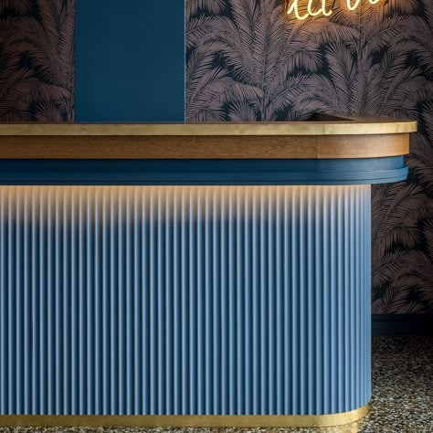 Wall Panel Molding, Dado Rail, Orac Decor, Counter Design, Curved Walls, Indirect Lighting, Bar Interior, Lounge Design, 3d Wall Panels